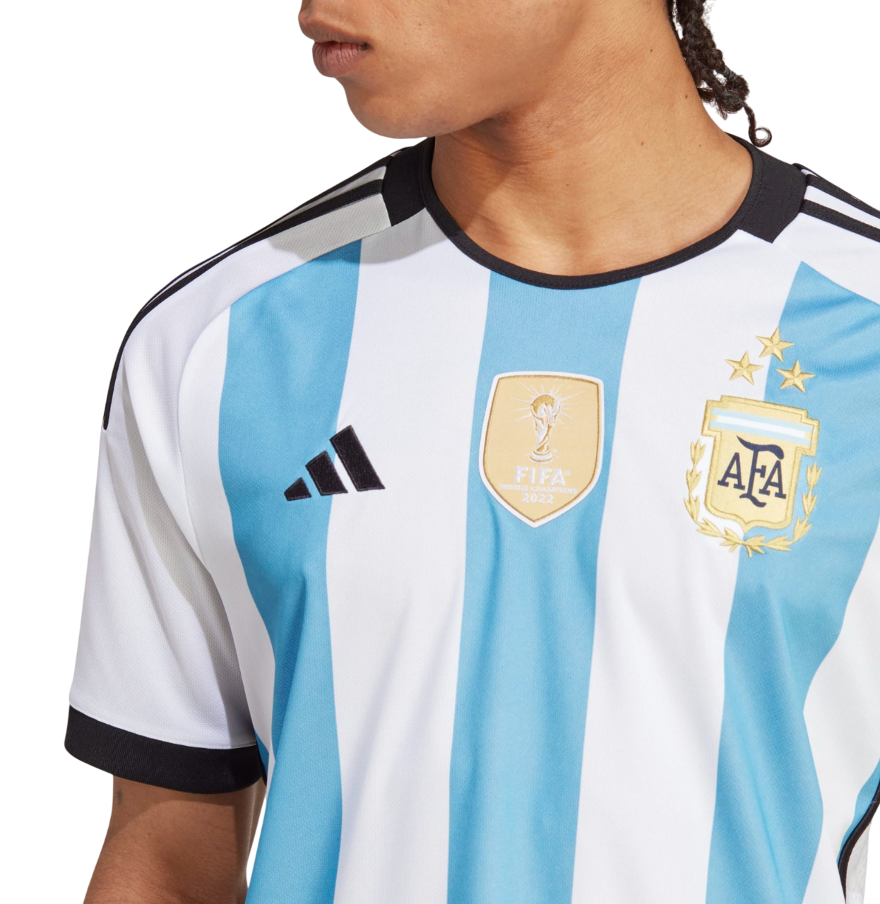 Camisa Argentina I 2023 Torcedor Adidas Masculina + Patch Campeão do Mundo