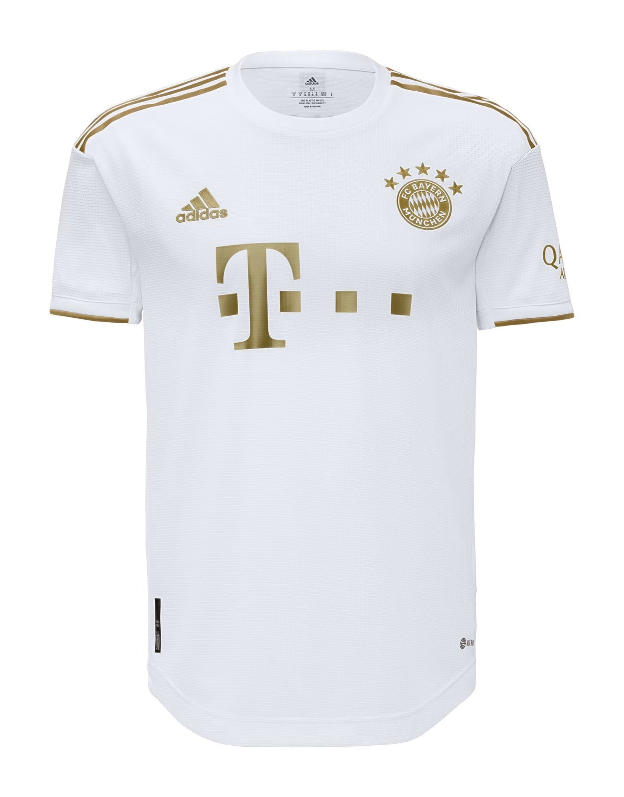 Camisa Bayern de Munique II 2022/2023 Adidas - Branca e Dourado - Retrô