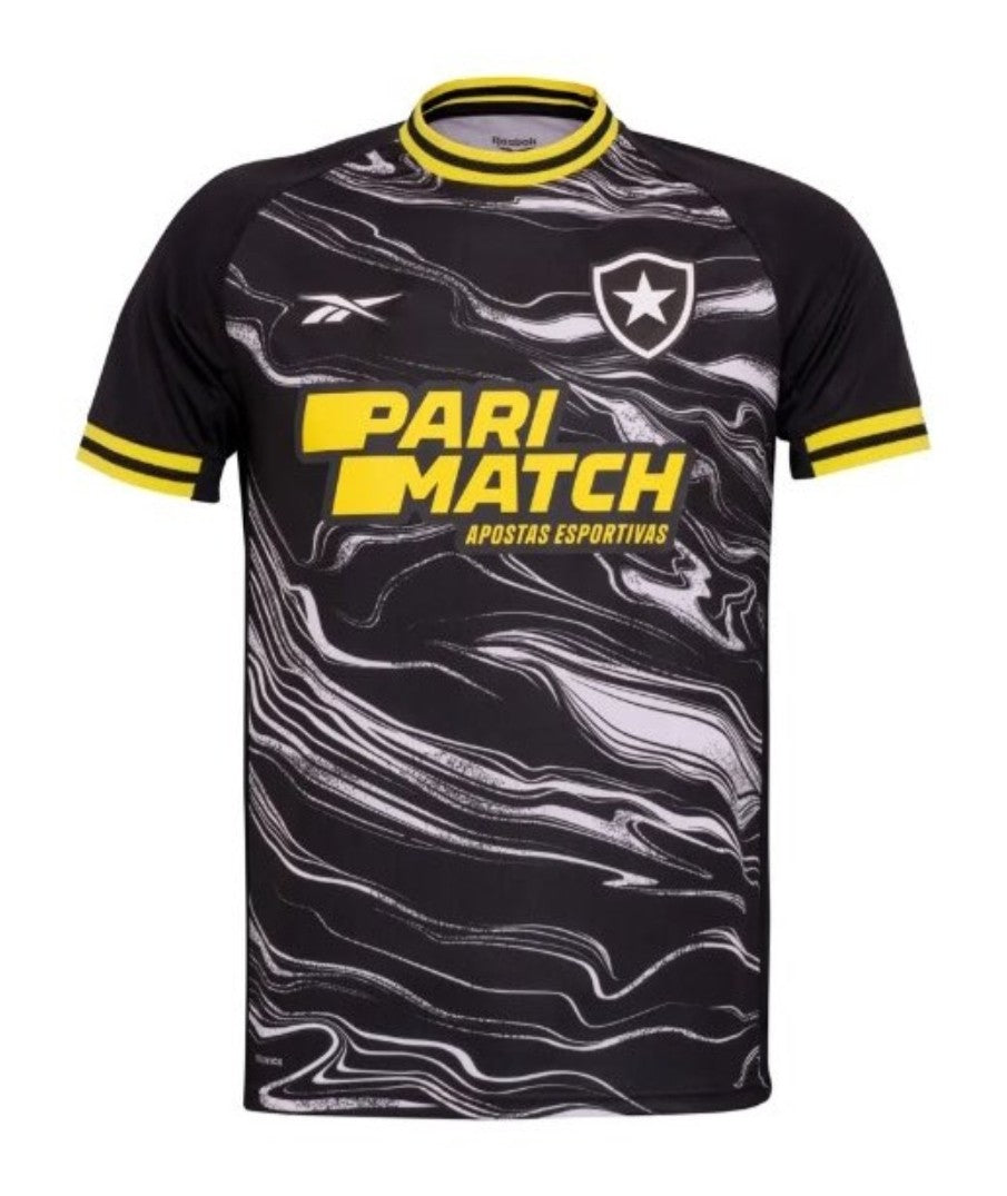Camisa Botafogo IV 24/25 - Preta e Amarela + Patrocinios