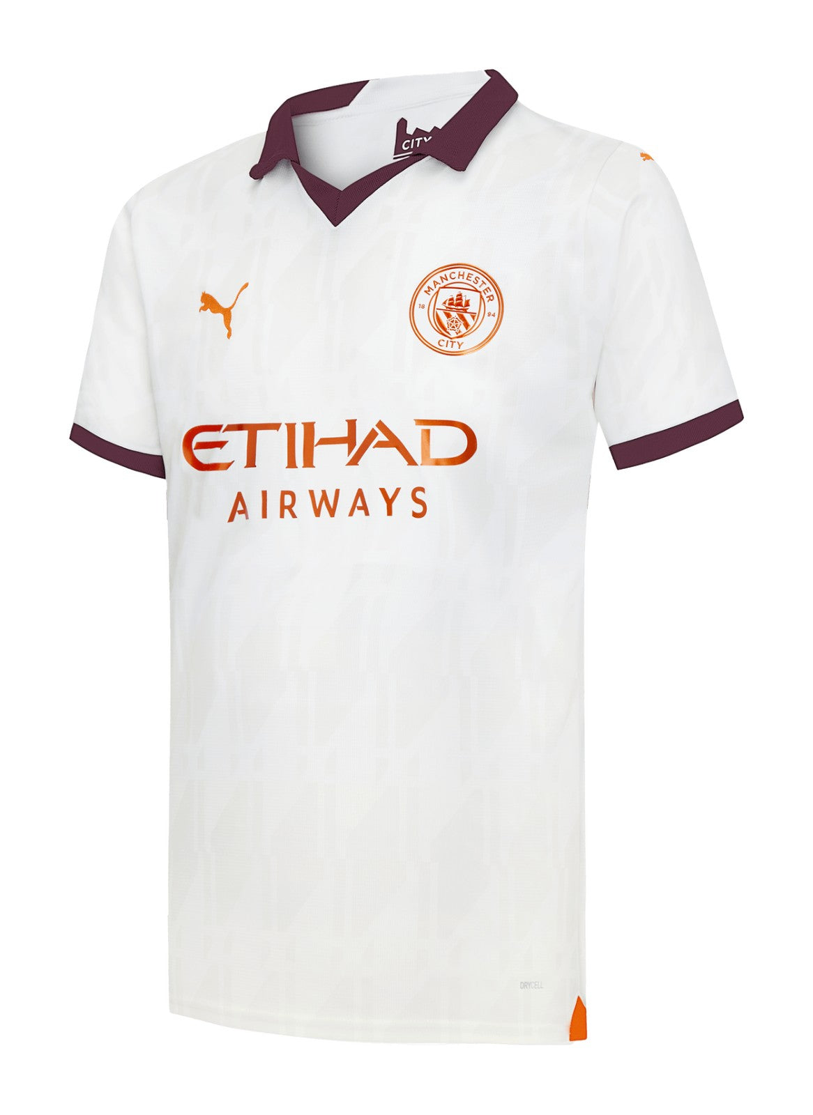 Camisa Manchester City II 23/24 Torcedor Puma Masculina - Branco e Vinho