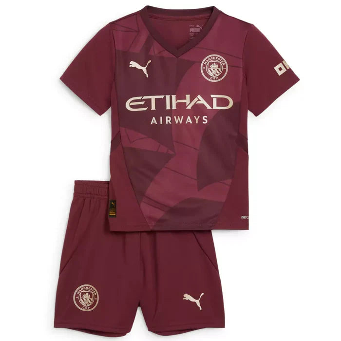 Kit Infantil Manchester City III 24/25 – Vinho