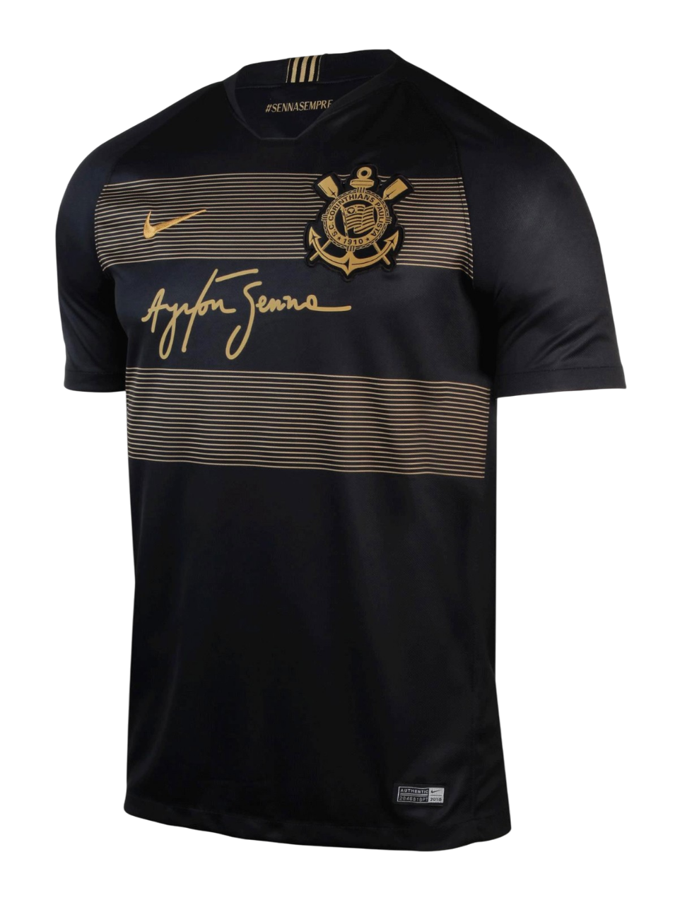Camisa Corinthians Ayrton Senna 18/19 Retrô - Preta
