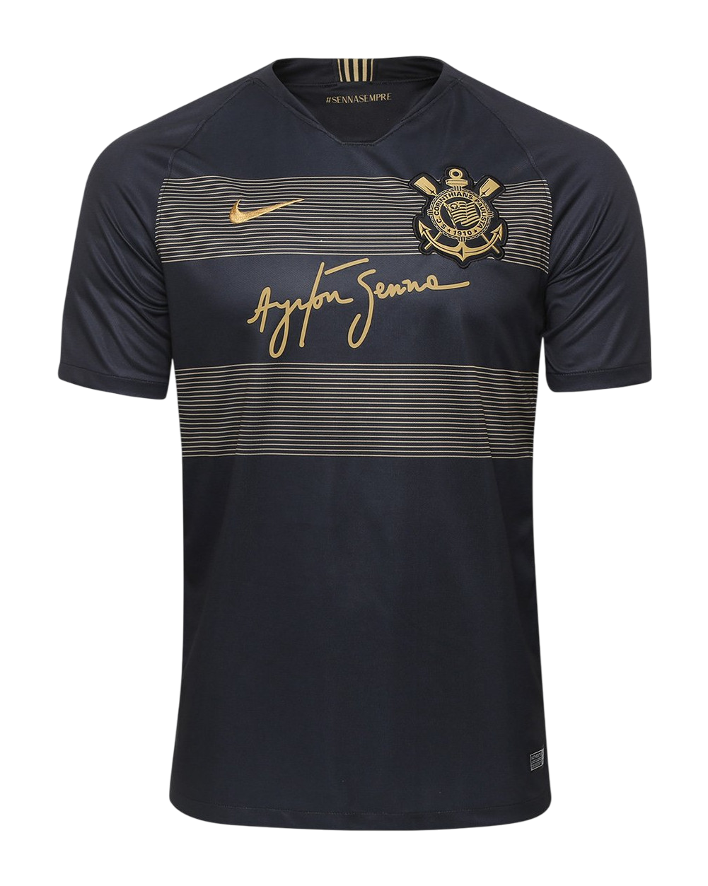Camisa Corinthians Ayrton Senna 18/19 Retrô - Preta