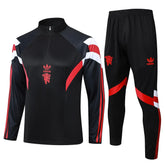 Conjunto Agasalho Treino Manchester United 24/25 - Preto
