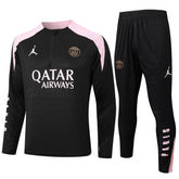 Conjunto Agasalho Treino PSG 24/25 - Preto e Rosa