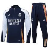 Conjunto Agasalho Treino Real Madrid 24/25 - Azul e Branco