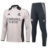 Conjunto Agasalho Treino Real Madrid 24/25 - Cinza Claro