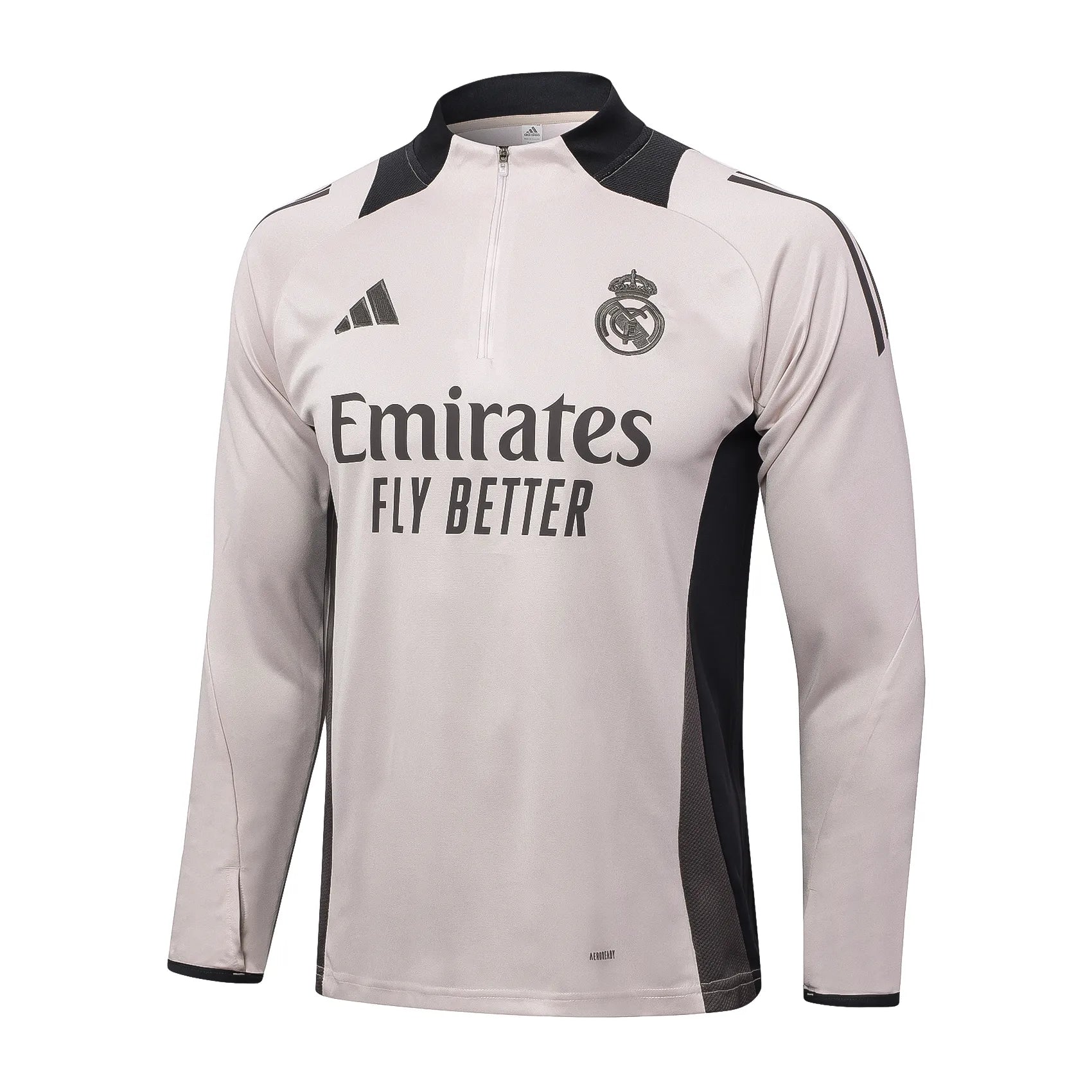 Conjunto Agasalho Treino Real Madrid 24/25 - Cinza Claro