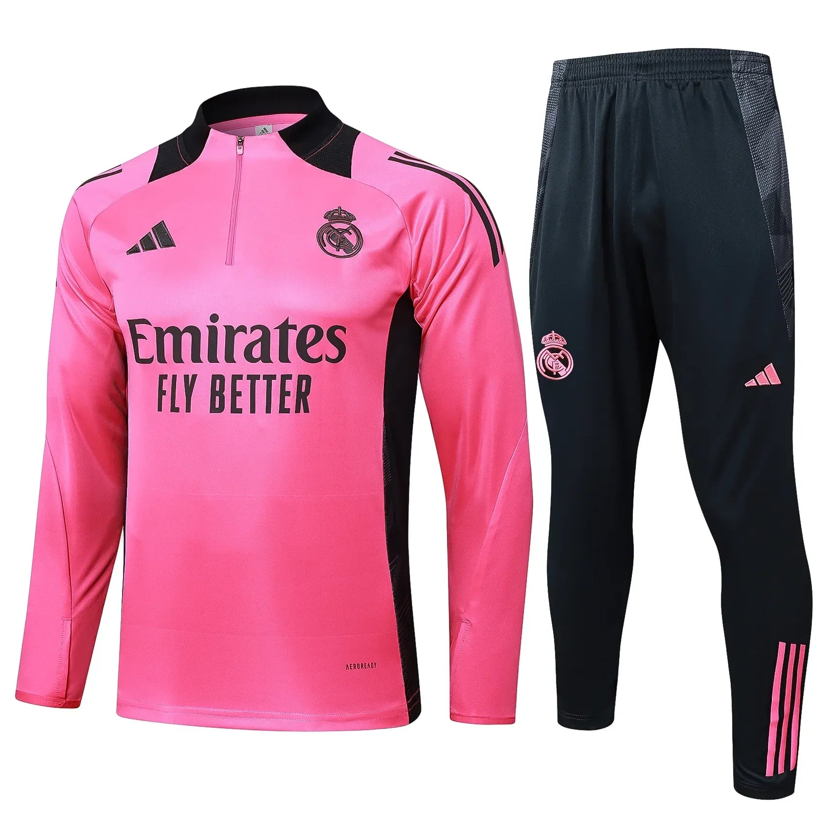 Conjunto Agasalho Treino Real Madrid 24/25 - Rosa
