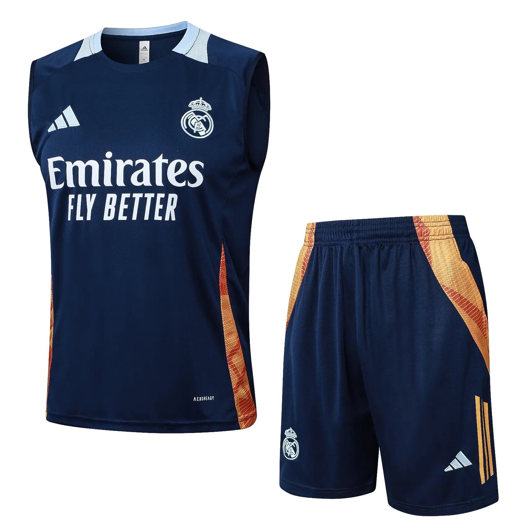 Conjunto Real Madrid Treino Regata 24/25 - Azul Escuro