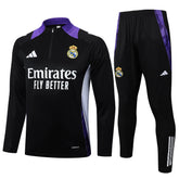 Conjunto Agasalho Treino Real Madrid 24/25 - Preto e Roxo