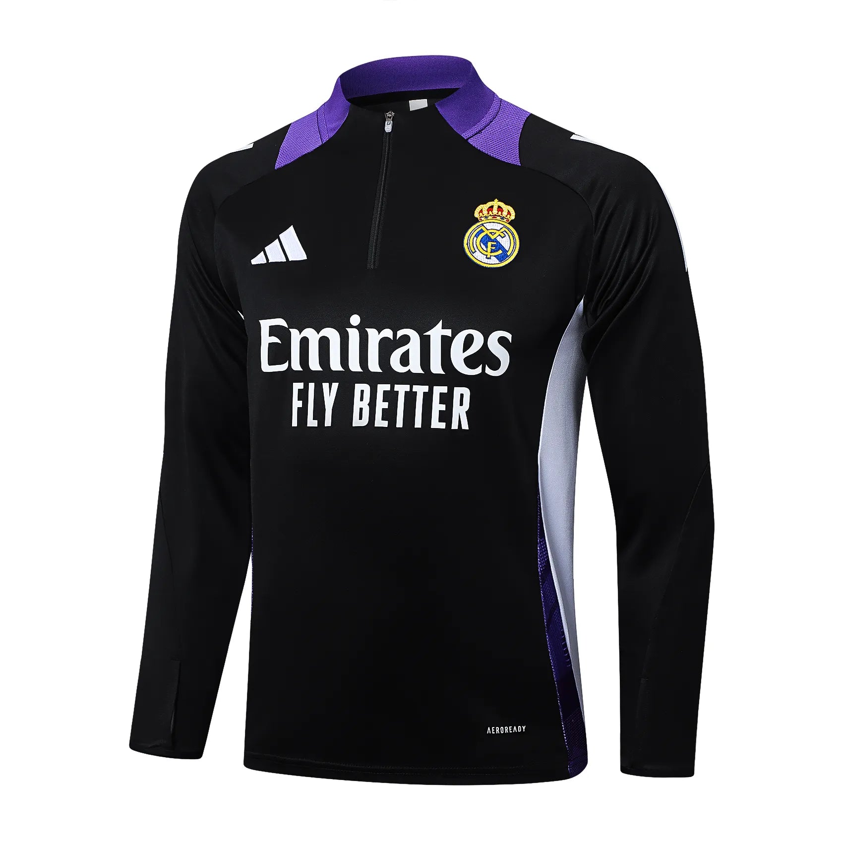 Conjunto Agasalho Treino Real Madrid 24/25 - Preto e Roxo