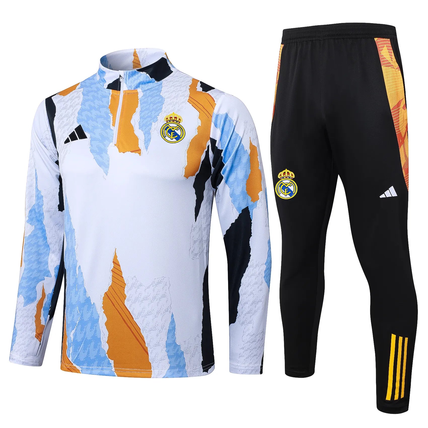 Conjunto Agasalho Treino Real Madrid 24/25 - Branco
