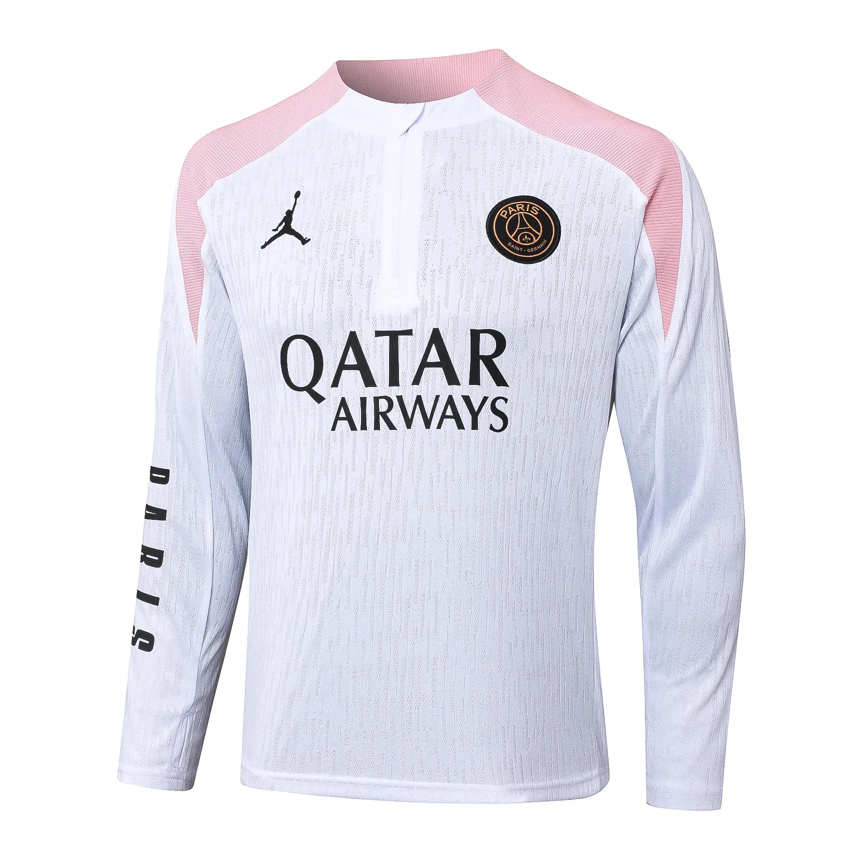 Conjunto Agasalho Treino PSG 24/25 - Branco e Rosa