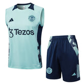 Conjunto Manchester United Treino Regata 24/25 - Azul Turquesa