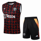 Conjunto Manchester United Treino Regata 24/25 - Vermelho e Preto