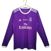 Camisa Real Madrid II 2016/2017 Manga Longa - Retrô - Roxa