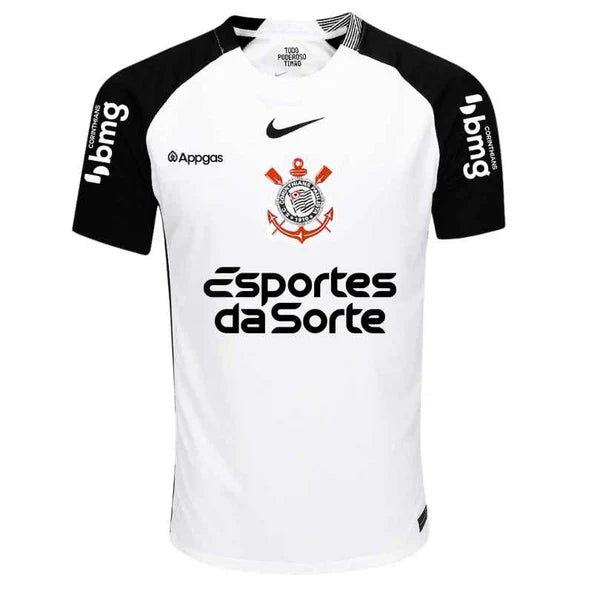 Camisa Corinthians I 25/26 - Torcedor - Branca + Patrocínios