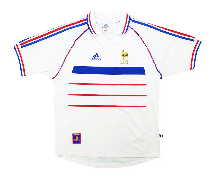 Camisa França II 1998 Adidas - Branca - Retrô