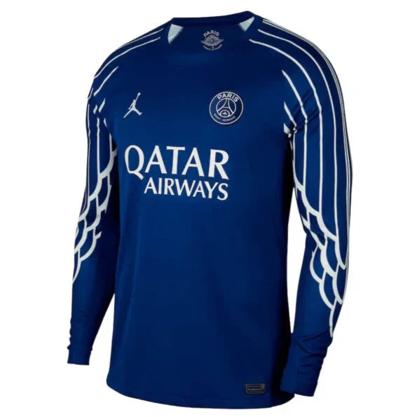 Camisa PSG Jordan IV 24/25 - Manga Longa - Azul