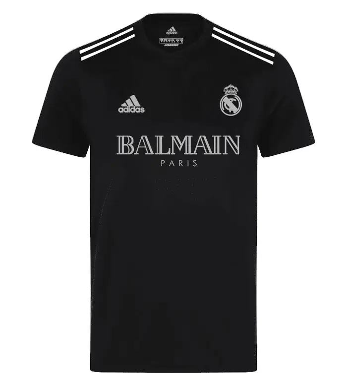 Camisa Real Madrid Balmain - Torcedor Adidas Masculina - Preta