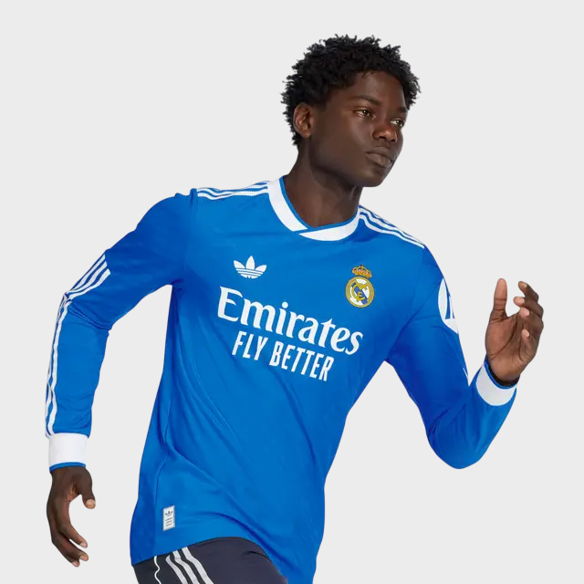 Camisa Real Madrid III Manga Longa 25/26 Torcedor Adidas - Azul