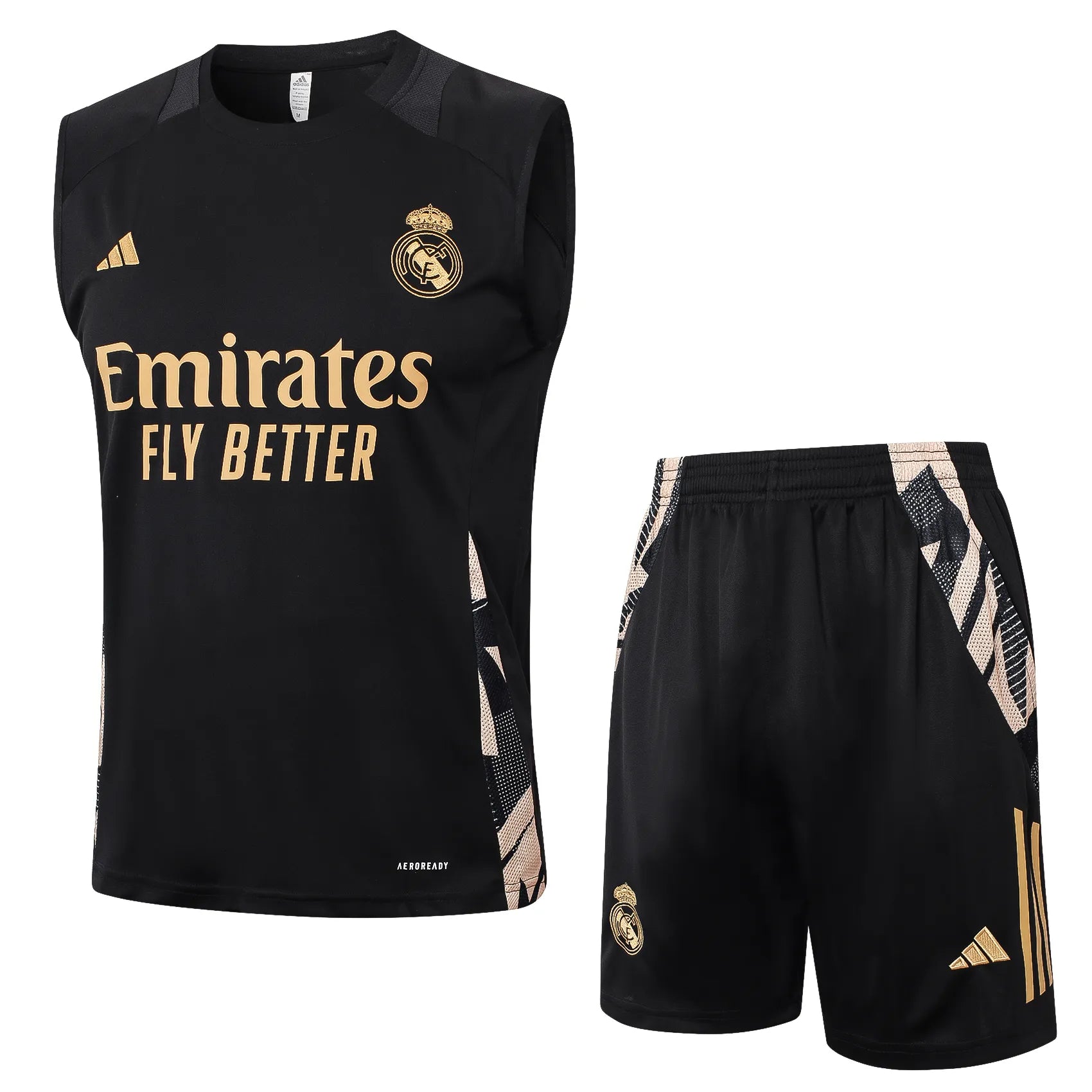 Conjunto Real Madrid Treino Regata 24/25 - Preto