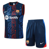 Conjunto Barcelona Treino Regata 24/25 - Vermelho e Azul