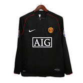 Camisa Manchester United II 2007/2008 Manga Longa - Retrô - Preta
