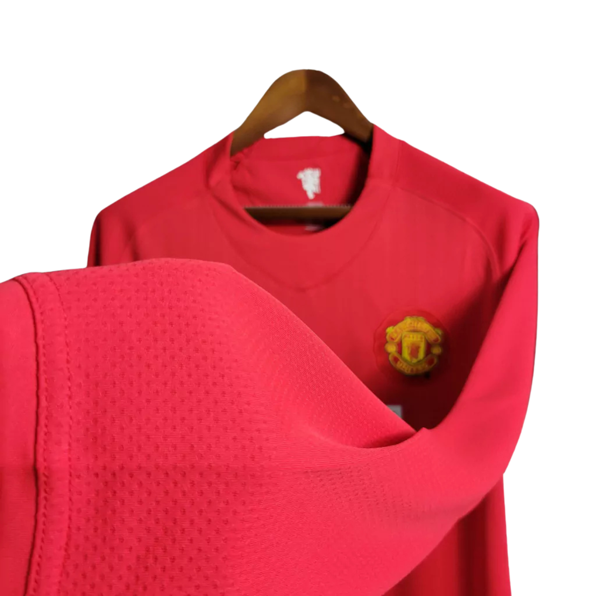 Camisa Manchester United I 2007/2008 Manga Longa - Retrô - Vermelha