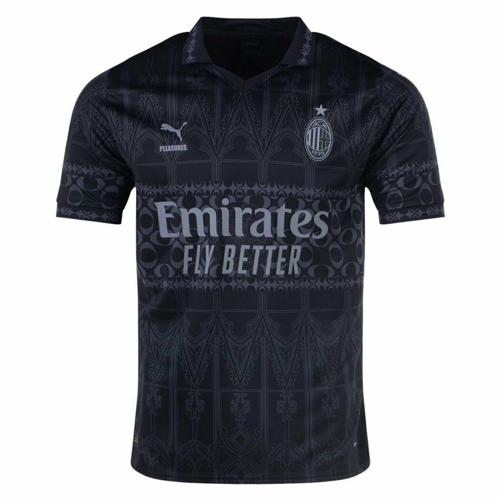 Camisa AC Milan Pleasures 23/24 - Torcedor Puma - All Black