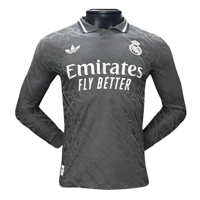 Camisa Real Madrid III Manga Longa 24/25 Torcedor Adidas - Cinza
