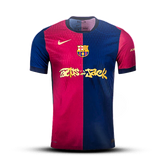 Camisa Barcelona Home x Travis Scott 24/25 - Torcedor Masculino - Azul e Grená