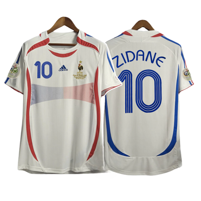 Camisa França II 2006 Adidas - Branca - Retrô - ZIDANE 10