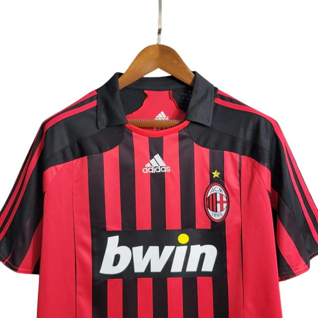 Camisa Milan I 2007/2008 Adidas Torcedor - Retrô