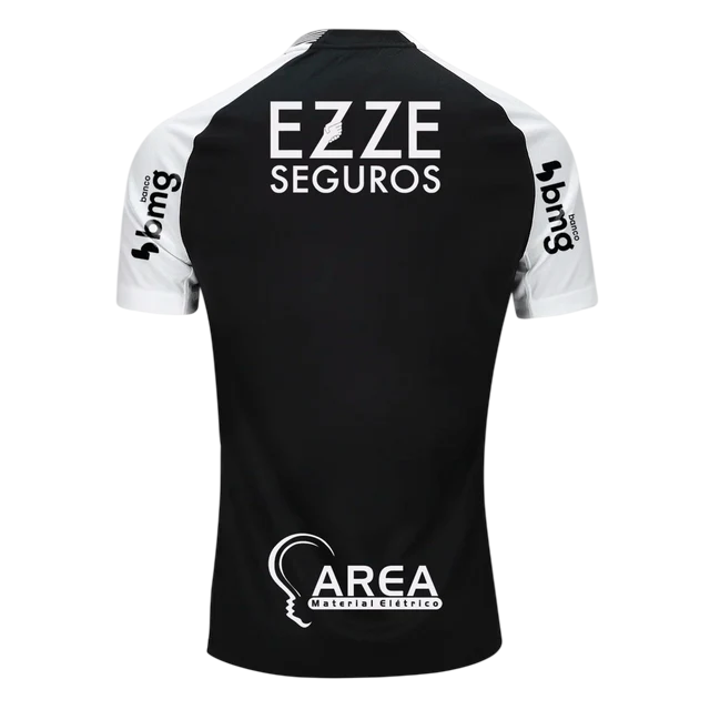 Camisa Corinthians II 25/26 - Torcedor - Preta + Patrocínios