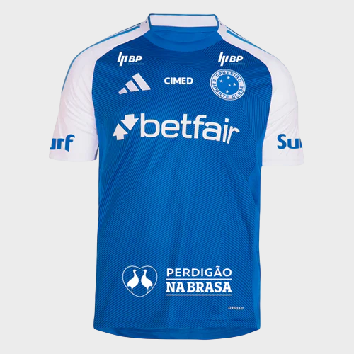 Camisa Cruzeiro I 25/26 - Azul + Patrocínios