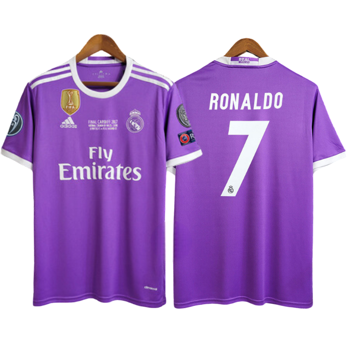 Camisa Real Madrid II 2016/2017 - Final Champions League - Roxa - RONALDO 7