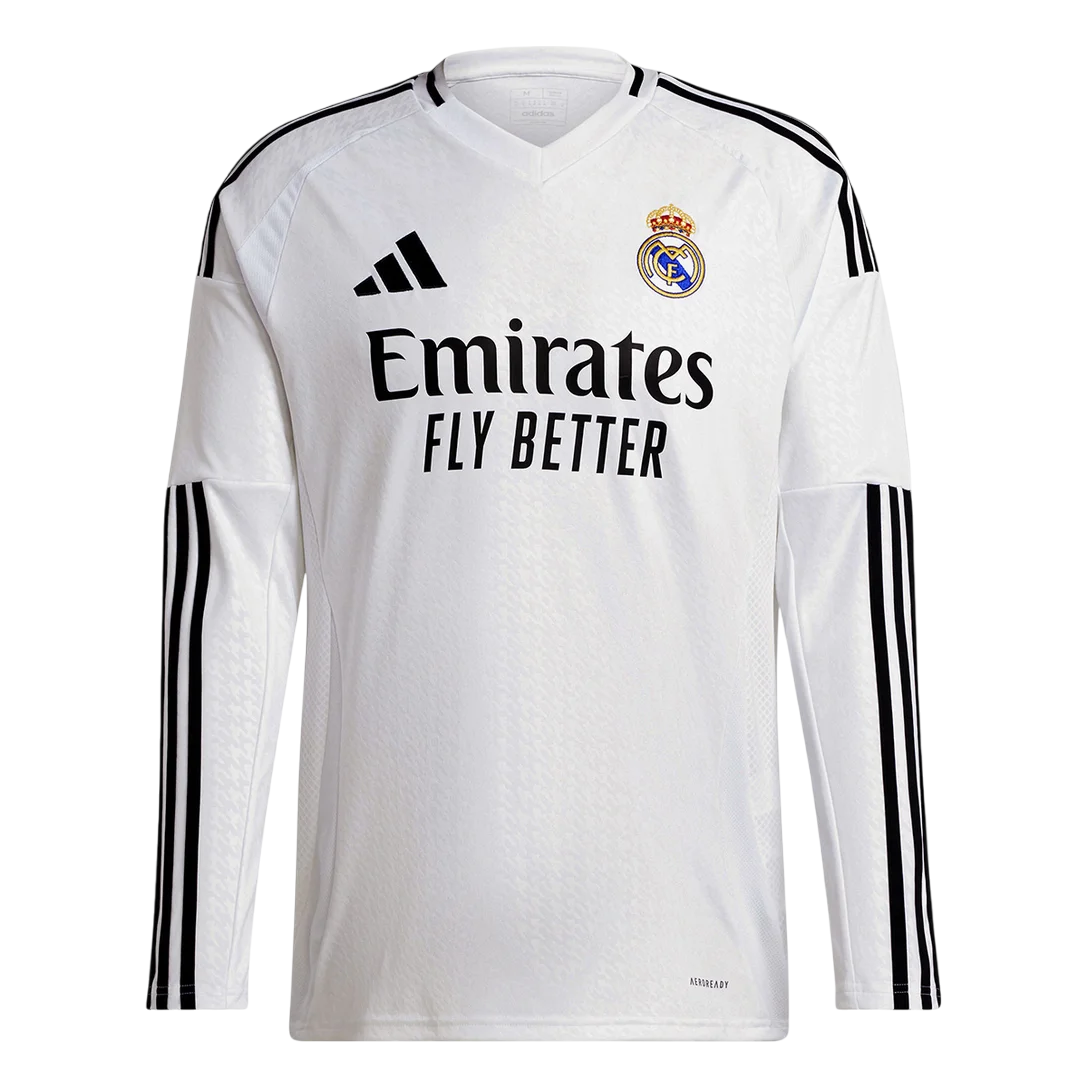 Camisa Real Madrid I Manga Longa 24/25 Torcedor Adidas - Branca