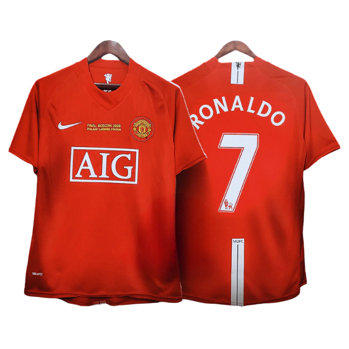 Camisa Manchester United I 2007/2008 - Vermelha - Retrô - RONALDO 7
