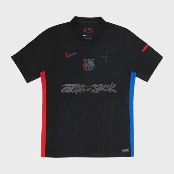 Camisa Barcelona Away x Travis Scott 24/25 - Torcedor Masculino - All Black