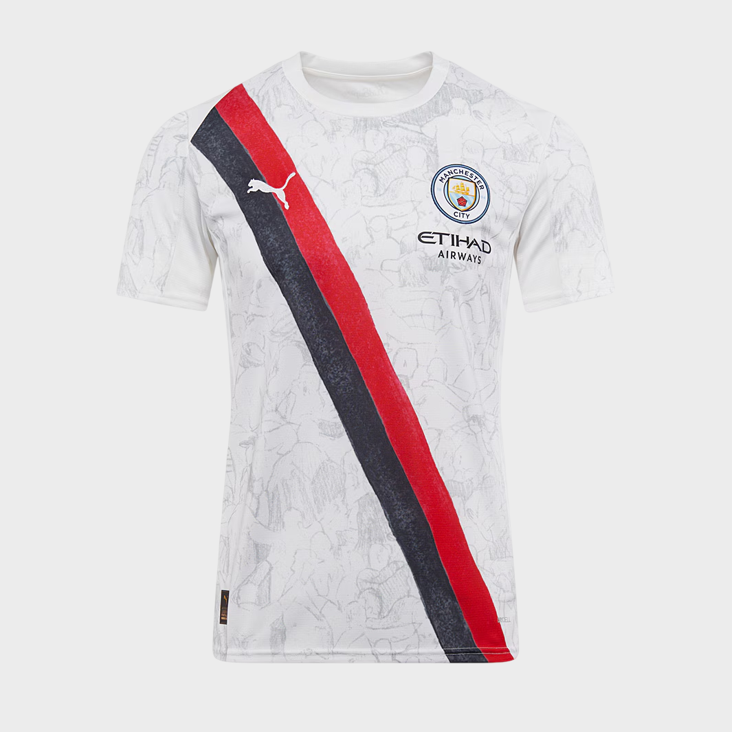 Camisa Manchester City KIDSUPER 25/26 - Torcedor Puma - Branca