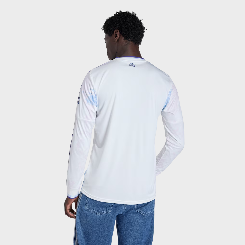 Camisa Aston Villa III Manga Longa 25/26 Adidas Torcedor Masculina - Branca