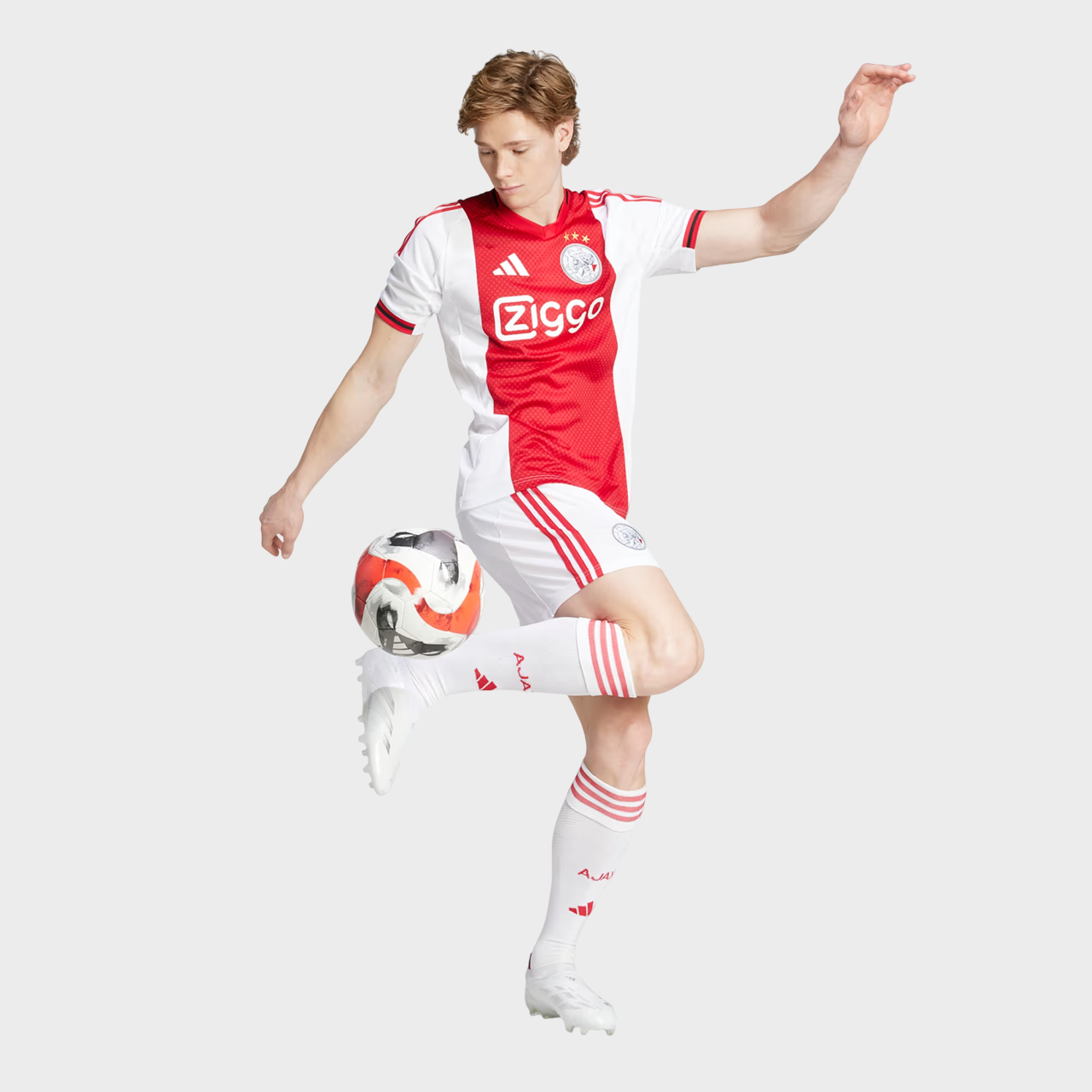 Camisa Ajax I 25/26 Adidas Masculina - Vermelho e Branco