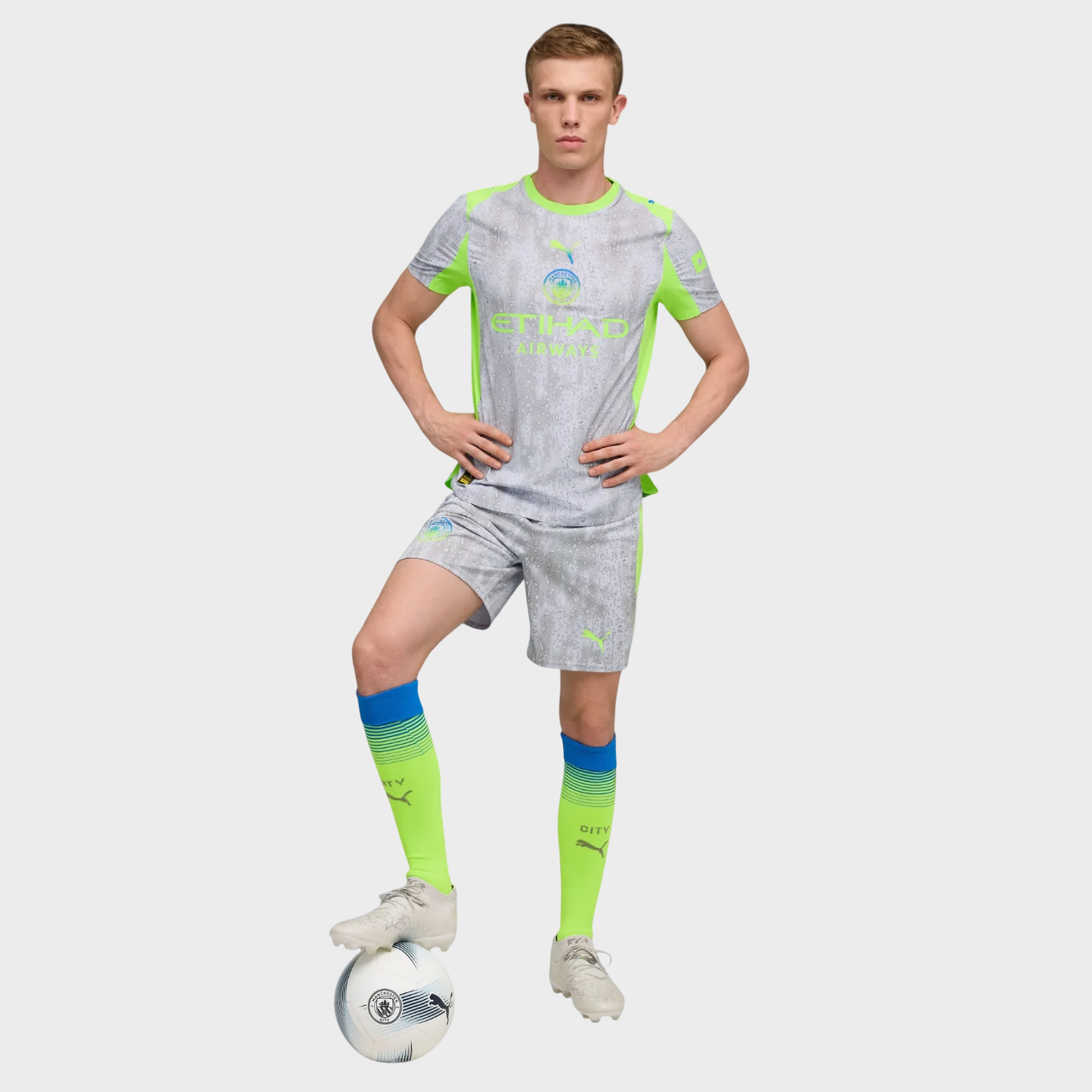 Camisa Manchester City III 25/26 - Torcedor Puma Masculina - Cinza