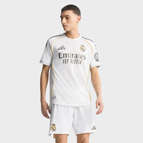 Camisa Real Madrid I 25/26 Torcedor Adidas Masculina - Branca