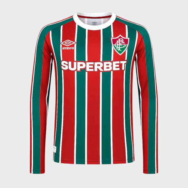 Camisa Fluminense I Manga Longa 25/26 - Vinho e Verde
