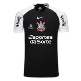 Camisa Corinthians II 25/26 - Torcedor - Preta + Patrocínios