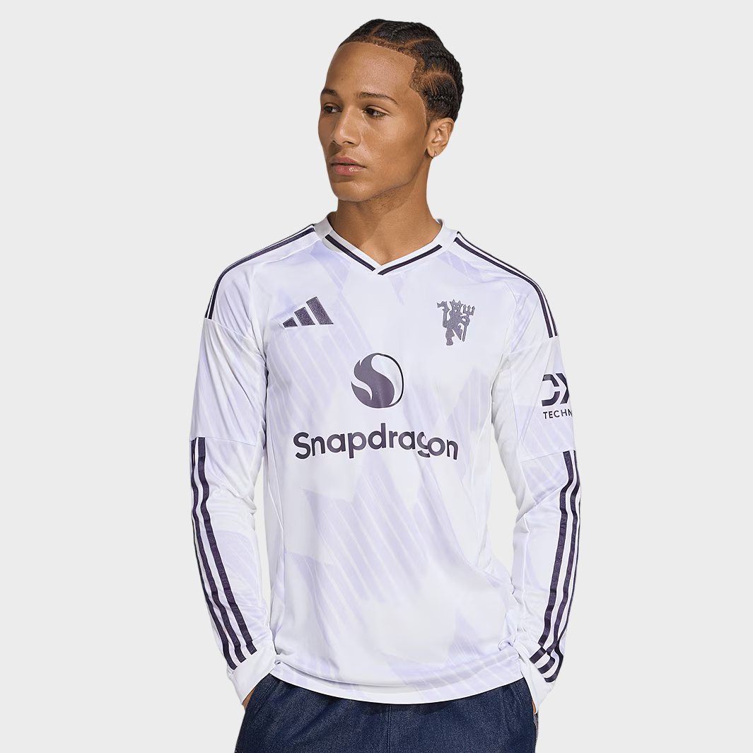 Camisa Manchester United II Manga Longa 25/26 - Torcedor Adidas Masculina - Branca