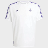Camisa Real Madrid Terrace Icons 25/26 - Adidas - Branca e Roxa